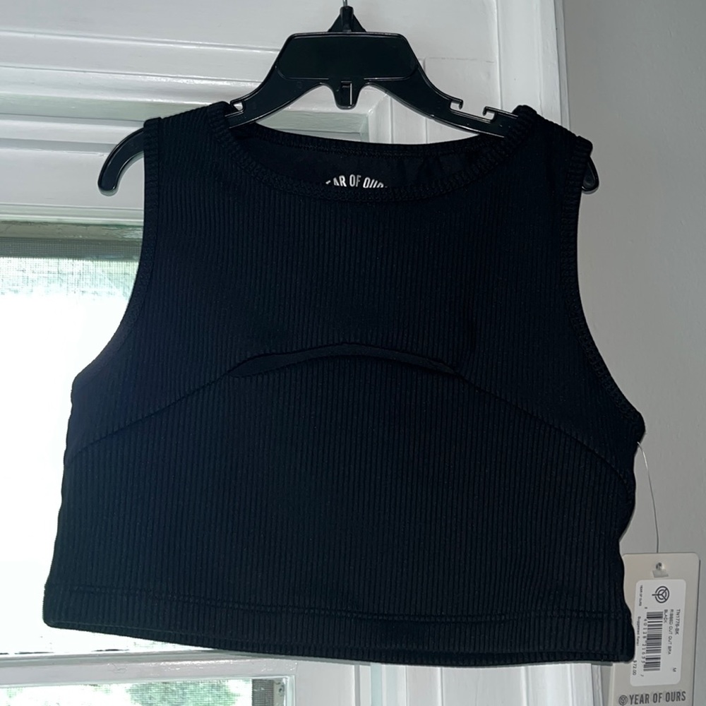 year of ours cut out bra black size m